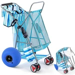 Beach Cart With 12 Inch Balloon Wheels For Sand Foldable Buggy Wide Whe.... Fixed Price $291.99.