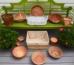 13 Lot Pottery Barn Wicker Basket Florist Garden Flower Planter Decor. Fixed Price $38.60.
