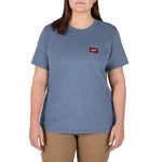 Milwaukee Womens Gridironpocket T-shirt, Short Sleeve, Blue Large. Fixed Price $24.99.