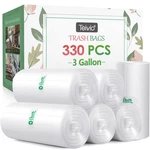 Teivio Gallon 330 Count Strong Clear Trash Bags For Bathroom Small Cans. Fixed Price $27.18.