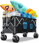 Everyfun Pro Collapsible Wagon Foldable Utility Cart - Black. Fixed Price $76.63.