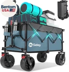 220L Wagons Carts Foldable With Big All-terrian Beach Wheels, Collapsible Heavy. Fixed Price $176.28.