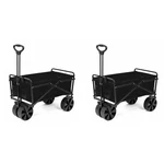 Seina Collapsible Steel Frame Folding Utility Beach Wagon Outdoor Cart (2 Pack). Fixed Price $198.99.