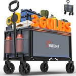 Yacona 1 Wagons Carts Foldable, 360LBS Lightweight With All Terrain. Fixed Price $47.99.