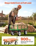 Garden Cart 900LB Heavy Duty Steel Utility Wagon 10 Flat-free Tires Flatbed. Fixed Price $118.06.