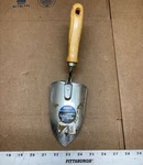 Lot 18 Ames 19-835 Chromed Steel Garden Trowels Wood Handle Sold As-is. Fixed Price $60.00.