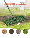 30"X10" Lawn Leveling Rake W/ 78" Steel Handle Heavy Duty Yard Leveler Tool. Fixed Price $57.99.