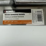 Flooring Adhesive Trowel Roberts 11" X 1/8" Square Notch Wood Handle. Fixed Price $6.99.
