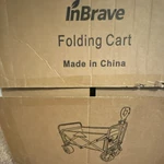 Inbrave Folding 4-WHEEL Foldable Utility Wagon Cart, Black. Fixed Price $55.00.