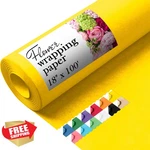Paclord Yellow Flower Wrapping Paper 18" X 1200" Kraft Florist Roll. Fixed Price $34.99.