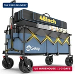 Sekey 48''L Collapsible Foldable Extended Wagon With 660LBS Weight Capacity, Hea. Fixed Price $202.48.
