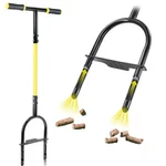 Jardineer Manual Core Aerator Lawn Tool With 2 Hollow Tines, Black And Yellow. Fixed Price $46.99.