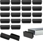20 Pack 1" X 2" Black Plastic End Caps For Rectangle Tubing Chair Leg. Fixed Price $11.77.