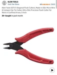 Klein Tools D275-5 Precision Flush Cutter Inch. Fixed Price $6.99.
