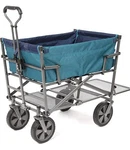 Mac Sports Steel Double Decker Collapsible Yard Cart Wagon, Green. Fixed Price $100.00.