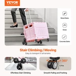 Foldable Utility Cart, Pink. Fixed Price $65.33.