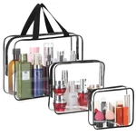 3PC Transparent Pvc Storage Bag Travel Toiletry Cosmetic Clear. Fixed Price $5.99.