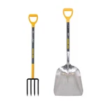 True Temper 2PC Garden Tool Set Scoop Shovel Manure Fork Mulching Yard Work. Fixed Price $86.95.