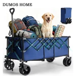 Dumos Home Extra Long 48 Collapsible Wagon Cart 440LBS,WITH All-terrain Wheel. Fixed Price $98.99.