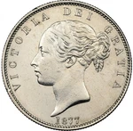 Great Britain Victoria 1877 1/2 Crown Silver Coin, Ngc Certified "au Details". Fixed Price $375.00.