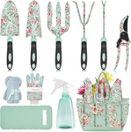 Tools Set, 11 Pcs Heavy Duty Floral Gardening Kit With Non-slip Ru. Fixed Price $61.99.