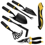 7 - Piece Gardening Set, Stainless Steel Tools, Heavy Duty .... Fixed Price $130.45.