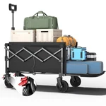 Moothing Collapsible Wagon, Foldable Wagons With 130L, Black Handle. Fixed Price $61.72.