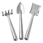 3 Pieces Mini Tools Set, Stainless Steel Shovel Rake Spade Gardening K.... Fixed Price $14.27.