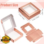 Zonon 60 Kraft Paper Boxes With Window 4.13" Candy Packaging Rose Gold. Fixed Price $44.99.