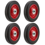 Pingeui 4 Pcs 8 Solid Rubber Tire, Flat Free Inches, Black, Red. Fixed Price $40.35.