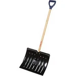 18" Steel Blade Combo Snow Shovel W/ Wood D-grip Handle. Fixed Price $46.93.