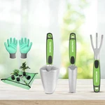 Workpro 5PCS Garden Tool Set Aluminum With Repotting Mat Rake Gloves. Fixed Price $24.99.