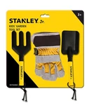 Stanley Jr Garden Hand Tool 3 Piece Set Spade Fork Work Gloves. Fixed Price $37.69.