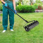 21" Manual Lawn Aerator Grass Aeration Tool W/handle Filled With Sand Stone. Fixed Price $74.99.