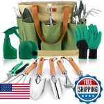 Yaungel Gardening Tools Set Of 10 Heavy Duty Hand Stainless Stee. Fixed Price $39.16.