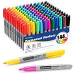Permanent Markers Pack Bulk Fine Point 12 Colors Waterproof WPM-144C Woswel. Fixed Price $51.99.