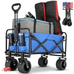 Evliquil Collapsible Foldable Beach Wagon,folding Cart With Big Wheels,uti. Fixed Price $142.99.