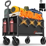 Yozoia Wagons Carts Foldable, Lightweight Portable Utility 100L, Black. Fixed Price $63.87.