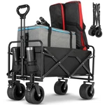 Evliquil Collapsible Foldable Beach Wagon,folding Cart With Deep Black. Fixed Price $116.59.