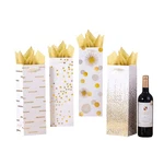 Wine Gift Bags 12 Pack Gold Tissue Paper 4.7X4X13.7 Inch Bottles Shipkey Bulk. Fixed Price $35.99.
