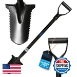 Ckg Carbon Metal Detecting Shovel Digging Tool Double Serrated Blade. Fixed Price $104.98.