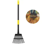 Oliynedy Leaf Rake For Gardening, Adjustable Metal Black. Fixed Price $26.26.