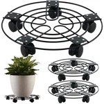 3 Packs Extra-large Metal Plant Caddy With Wheels 17.5" Wrought Iron Ro.... Fixed Price $69.79.