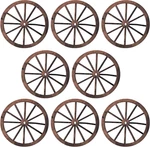 8 Pieces Wooden Wagon Wheel Wall Decor 10 Inches Old Western Art Farmhouse. Fixed Price $43.54.