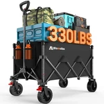 Blomoba Folding Wagon Cart Wheels, 180L X-large Without Tailgate, Black. Fixed Price $121.17.