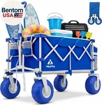 Beach Wagon With Big Wheels - 400LBS Heavy Duty Foldable All Terrain Cart 9. Fixed Price $240.86.