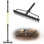 Jardineer Bow Heavy Duty, Long Handle Metal Rakes For Gravel, Rocks, Law.... Fixed Price $41.38.