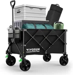 Collapsible Utility Wagon 350LB Vivosun With Cupholders Silent Wheels. Fixed Price $187.99.