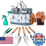 9-PIECE Gardening Tools Set Complete Kit With Heavy-duty Stainless. Fixed Price $39.18.