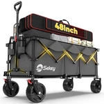 New Sekey 48''L Collapsible Foldable Extended Wagon With 660LBS Weight Capacity. Fixed Price $184.64.